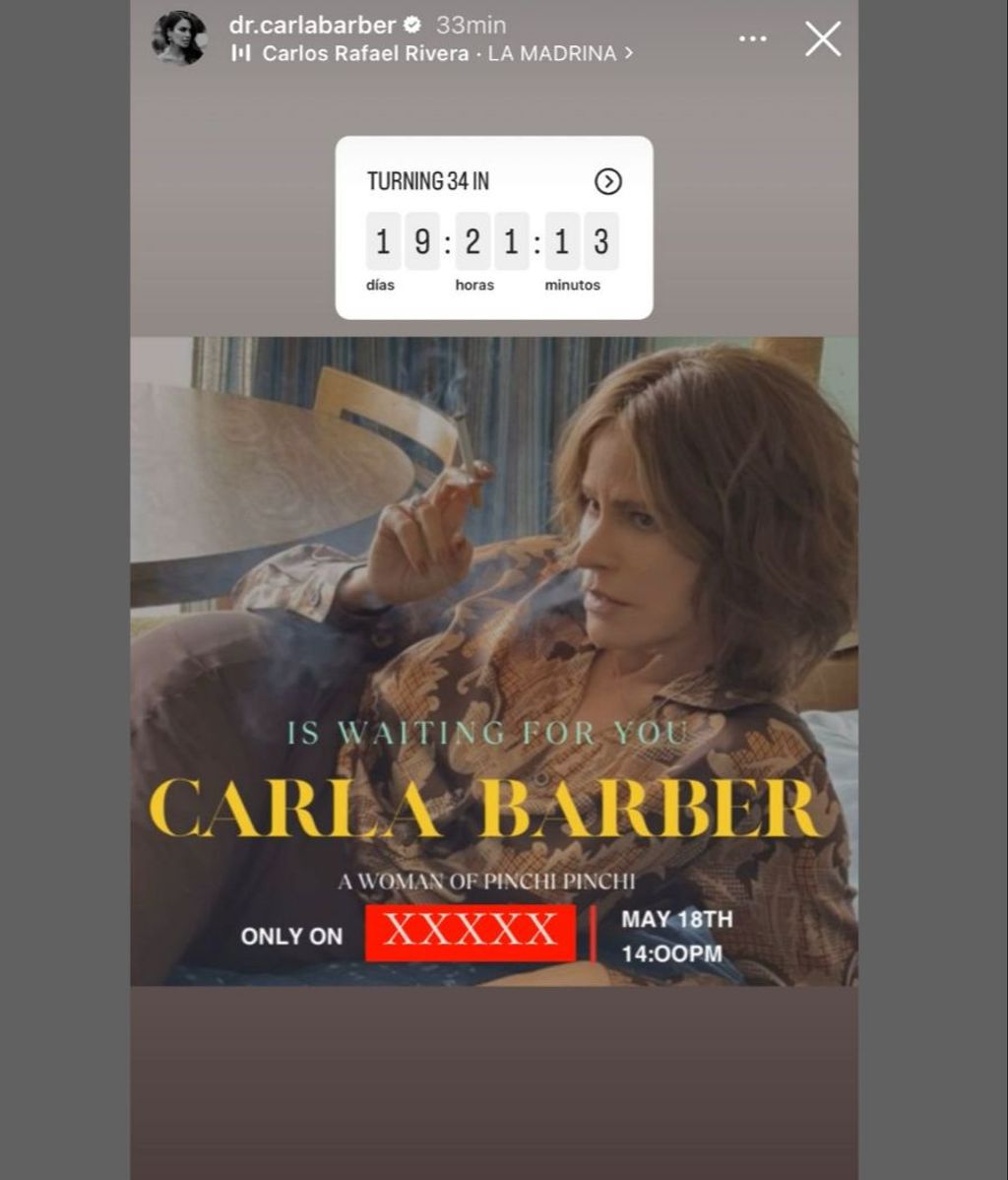 Carla Barber mostró la invitación de su fiesta de cumpleaños