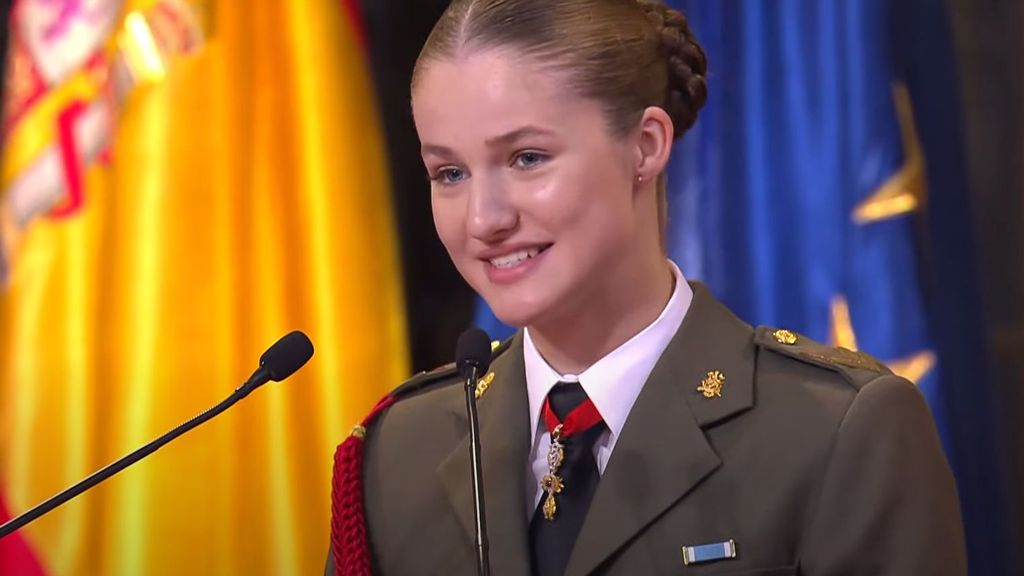 Leonor se emociona con su discurso en Zaragoza