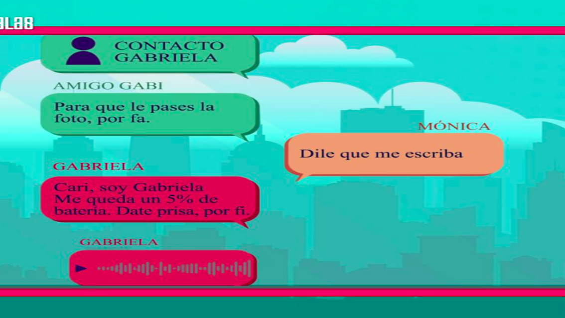 La captura de WhatsApp de la conversación entre Gabriella y la examante de Álex