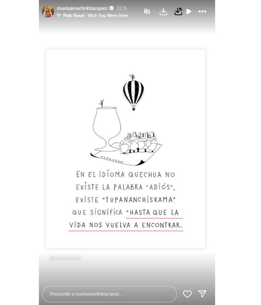 El mensaje de despedida de Marisa Martín-Blázquez a su amiga íntima María Zulueta