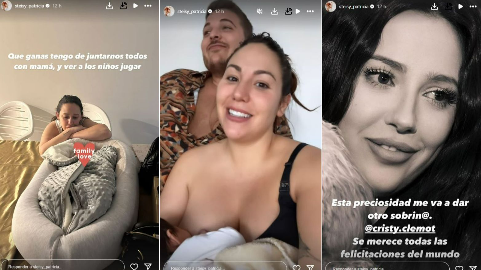 Steisy está feliz porque van a ser uno más en su familia