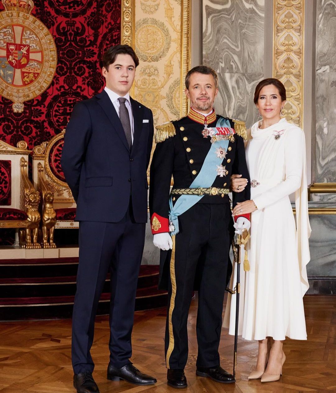 Christian de Dinamarca, Federico X y Mary Donaldson, en su proclamación.