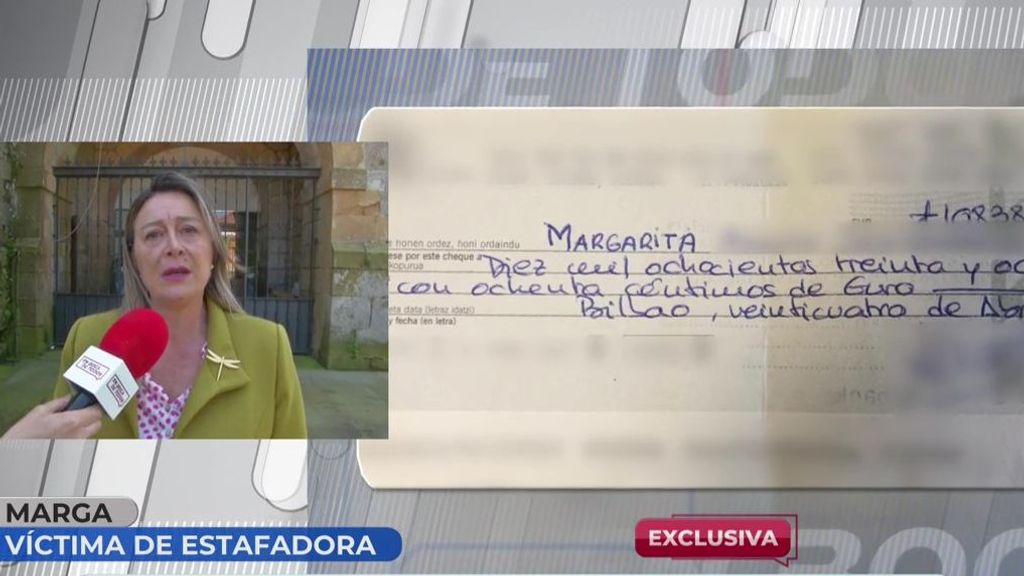 Una víctima de la "mayor estafadora de España" nos enseña las pruebas de sus engaños: "Me diste un cheque que no he podido cobrar"