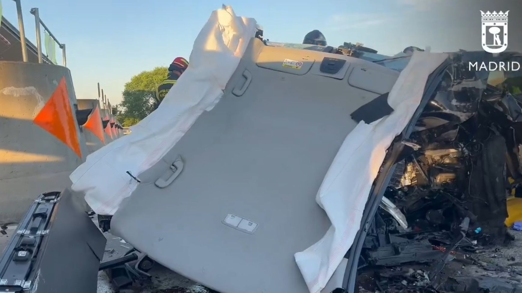 Accidente mortal de un VTC en Madrid