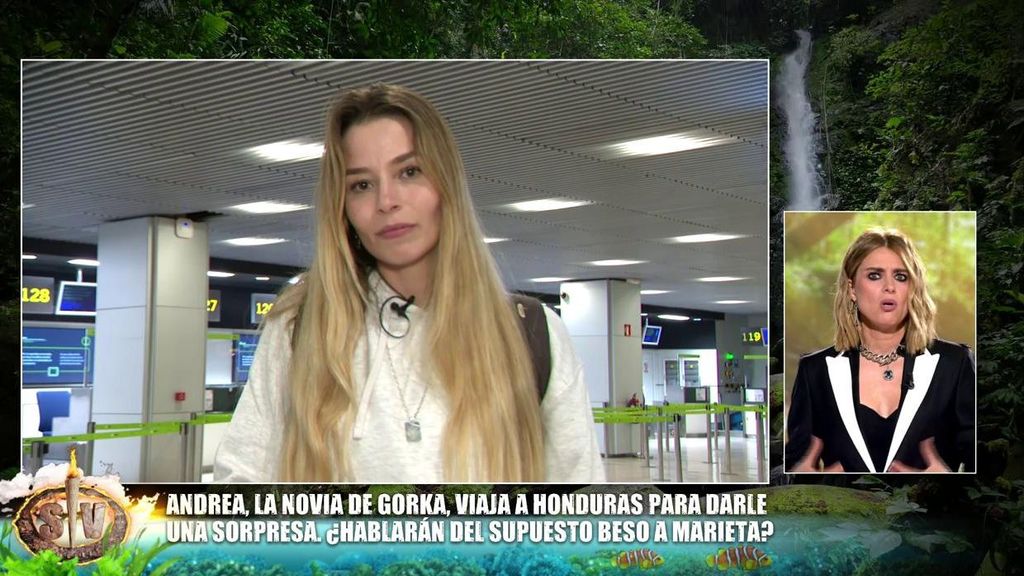 Andrea, novia de Gorka, se pronuncia sobre el 'beso' con Marieta en su primera aparición en televisión