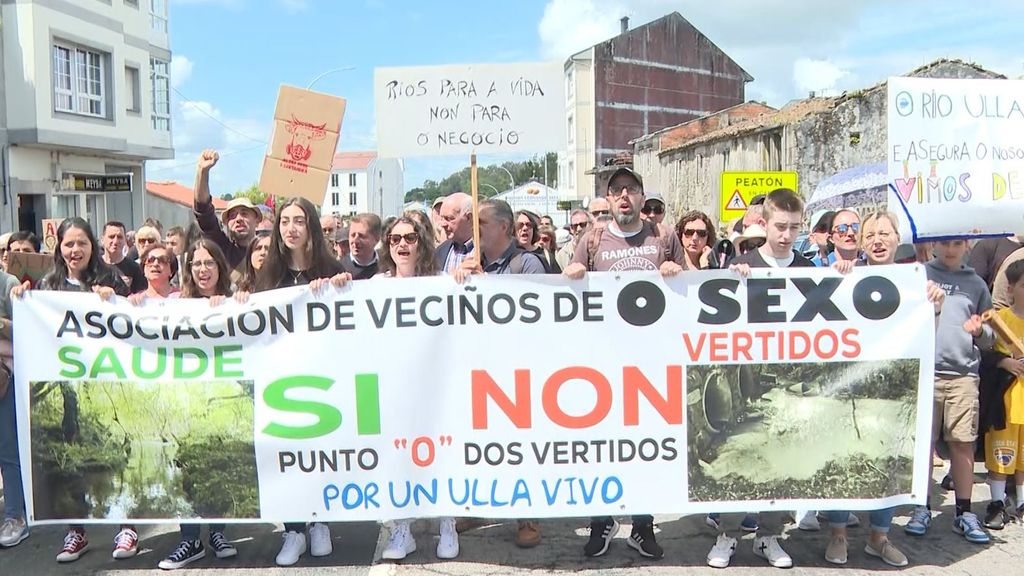 Protesta contra la instalación de una fábrica de megacelulosa en Palas de Rey, Lugo