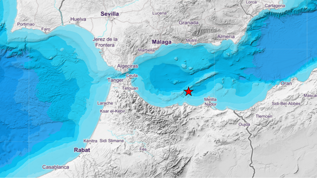 Un terremoto de magnitud 4.2 hace temblar Melilla, Málaga y Granada esta madrugada