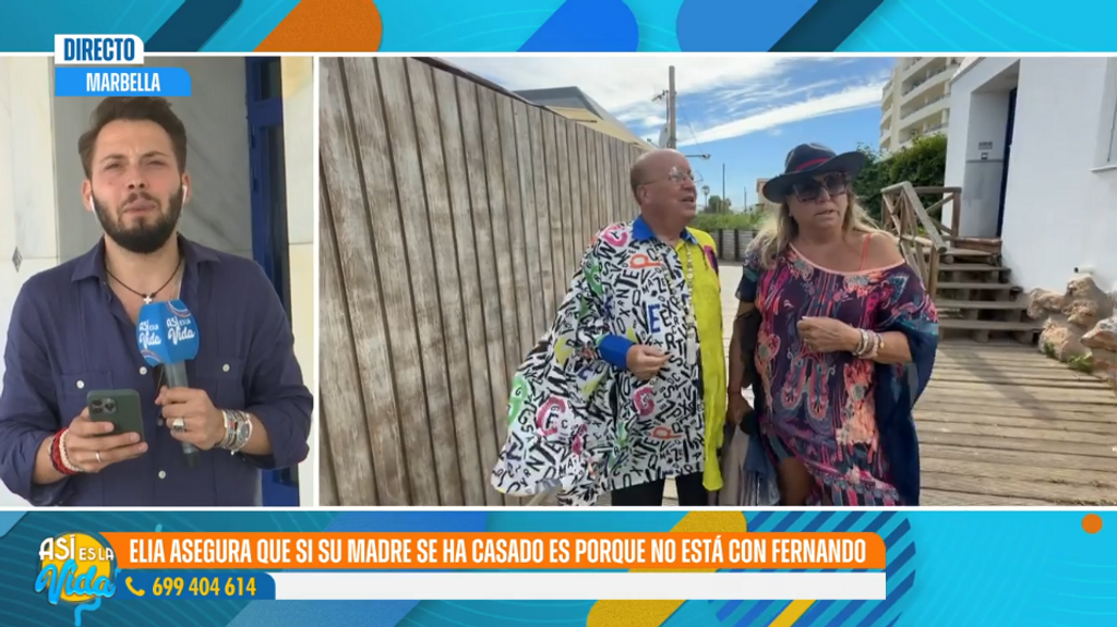 Avilés, tras hablar con Elia, hija de Julián Muñoz y Mayte Zaldívar: "Me asegura que si su madre se ha casado es porque no está con Fernando"