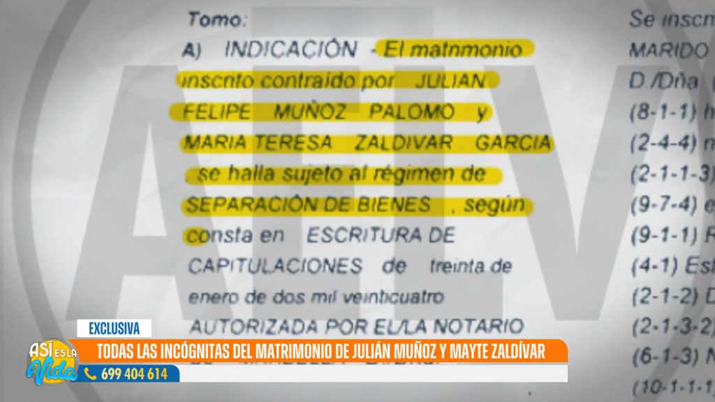 Exclusiva | El documento que da respuesta al nuevo matrimonio entre Julián Muñoz y Mayte Zaldívar
