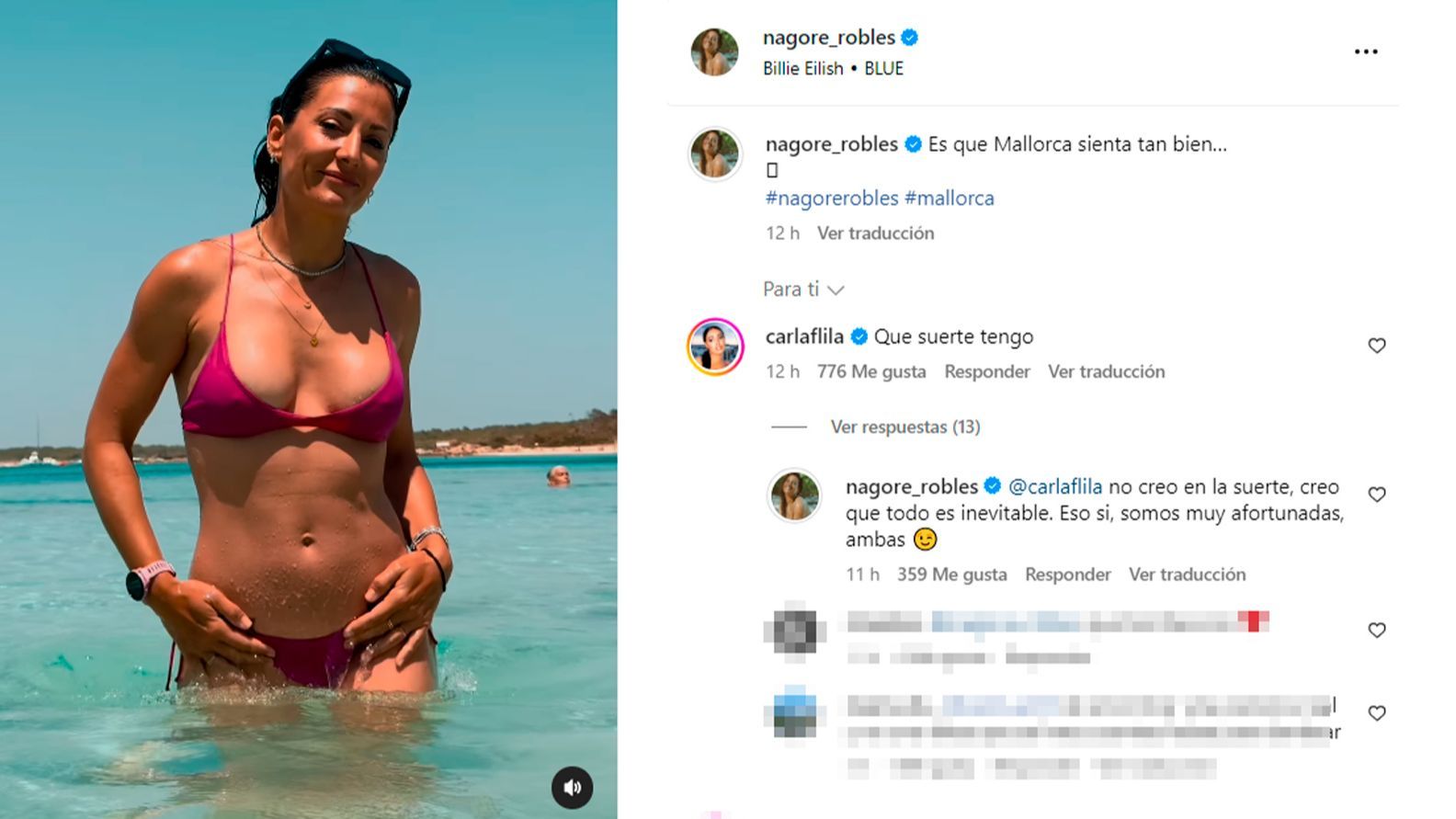 Nagore Robles y Carla Flila reflexionan sobre lo afortunadas que son