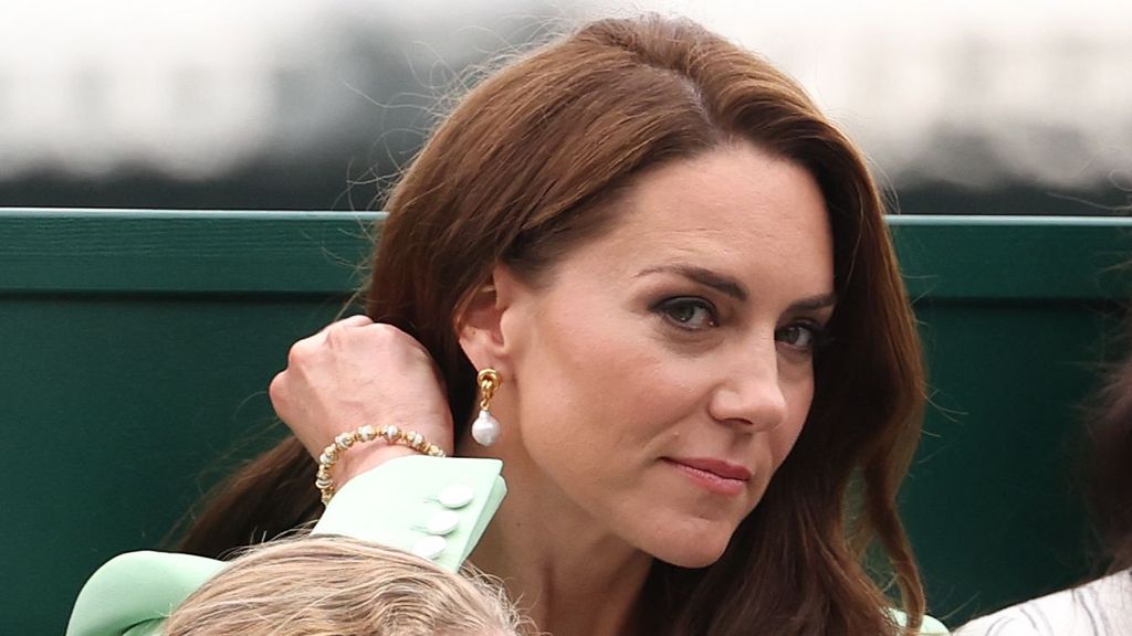 4th July 2023; All England Lawn Tennis and Croquet Club, London, England: Wimbledon Tennis Tournament; HRH the Princess of Wales Kate Middleton watches the match between Katie Boulter and Daria Saville