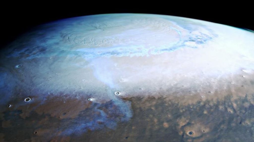 ¿Nieve marciana? Expertos españoles descubren que en Marte caen más copos de lo esperado