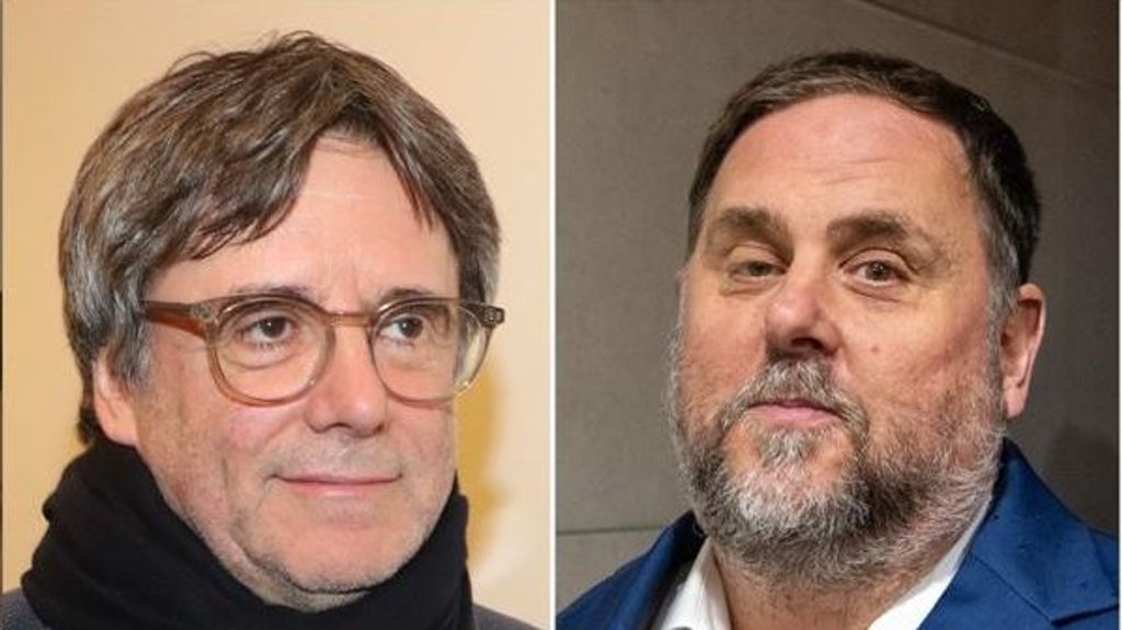 Carles Puigdemont y Oriol Junqueras, el día después de la aprobación de la amnistía.