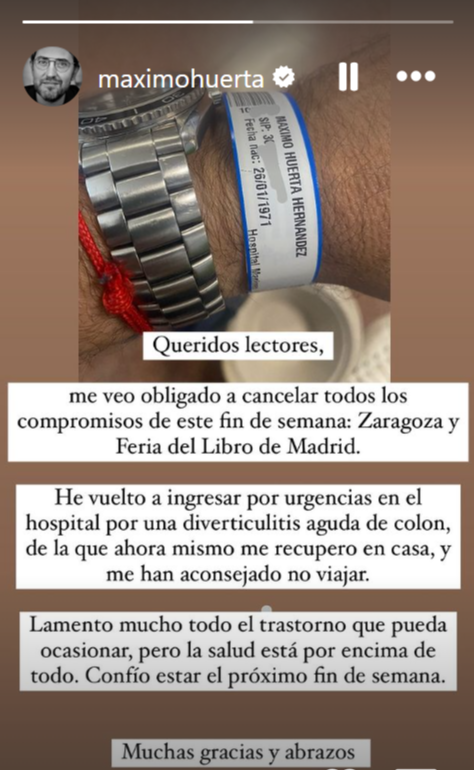 Máximo Huerta en sus historias temporales