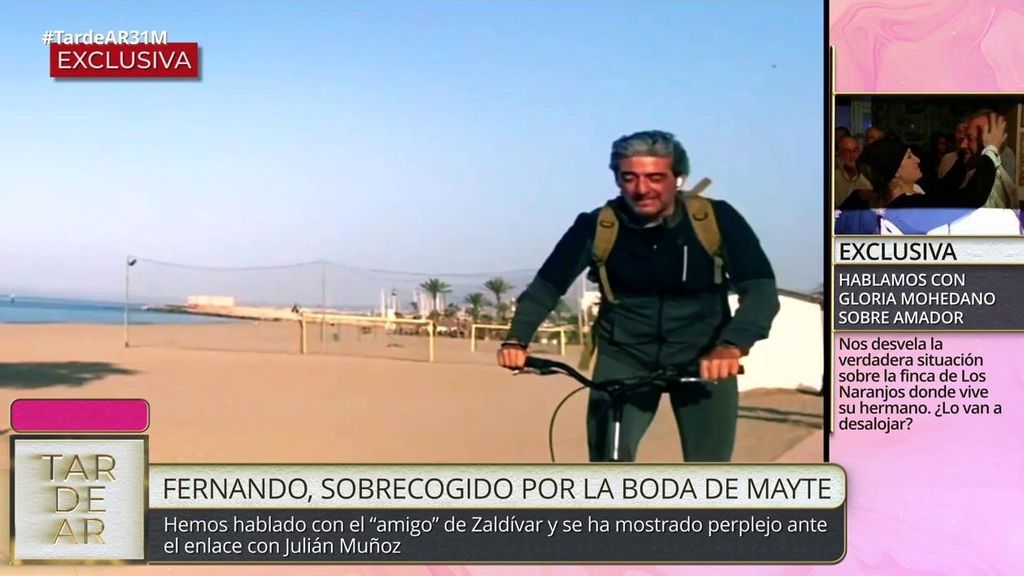 Exclusiva | 'TardeAR' localiza a Fernando Marcos tras el matrimonio de Mayte Zaldívar con Julián Muñoz