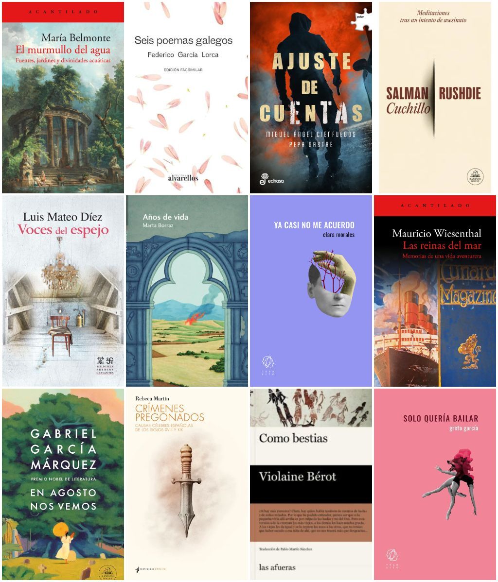 Algunos libros por los que se ha interesado y se ha llevado la reina Letizia en la Feria del Libro.