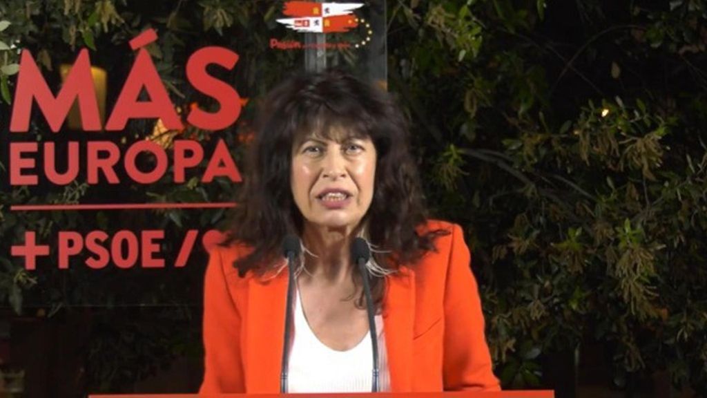 La minista de Igualdad, Ana Redondo, este jueves en el mitin de apertura de campaña de las europeas celebrado en Valladolid