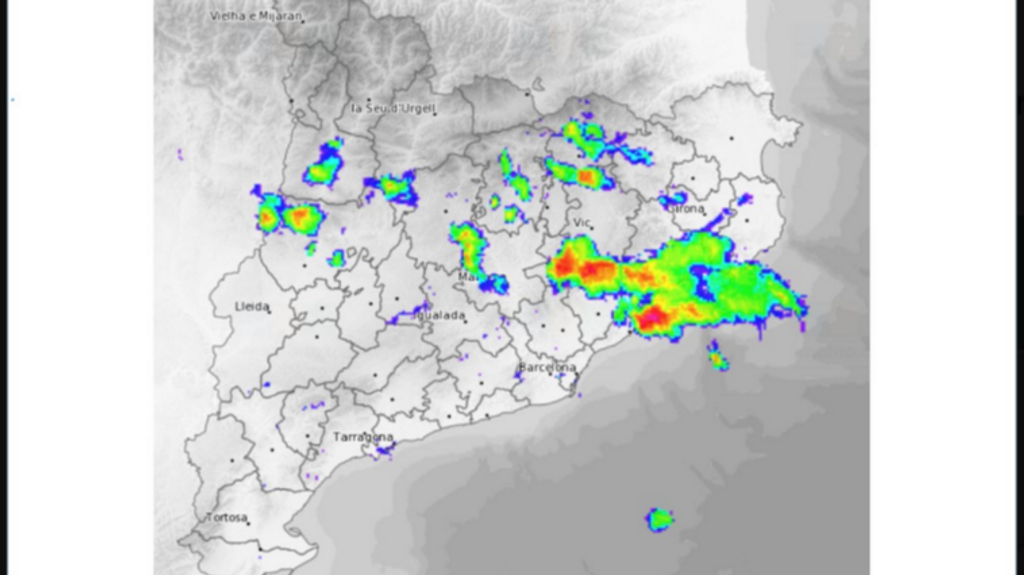 Fuertes lluvias en Cataluña: Bages, la Anoia y el Penedès, en alerta