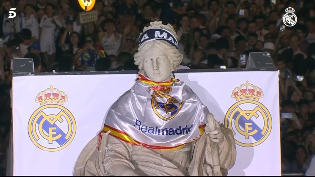 La diosa Cibeles, una madridista más