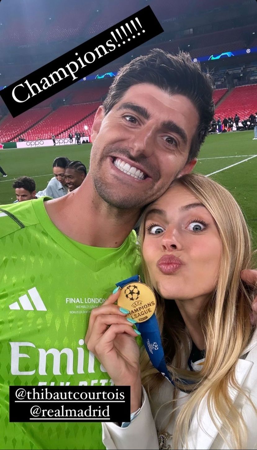 Thibaut Courtois y Mishel Gerzig