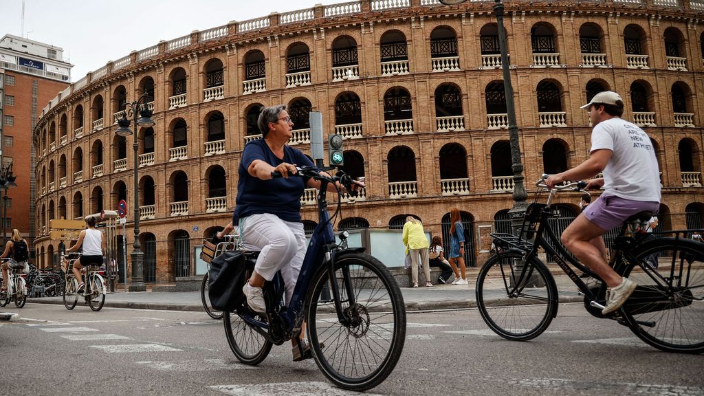 Ciclistas en Valencia