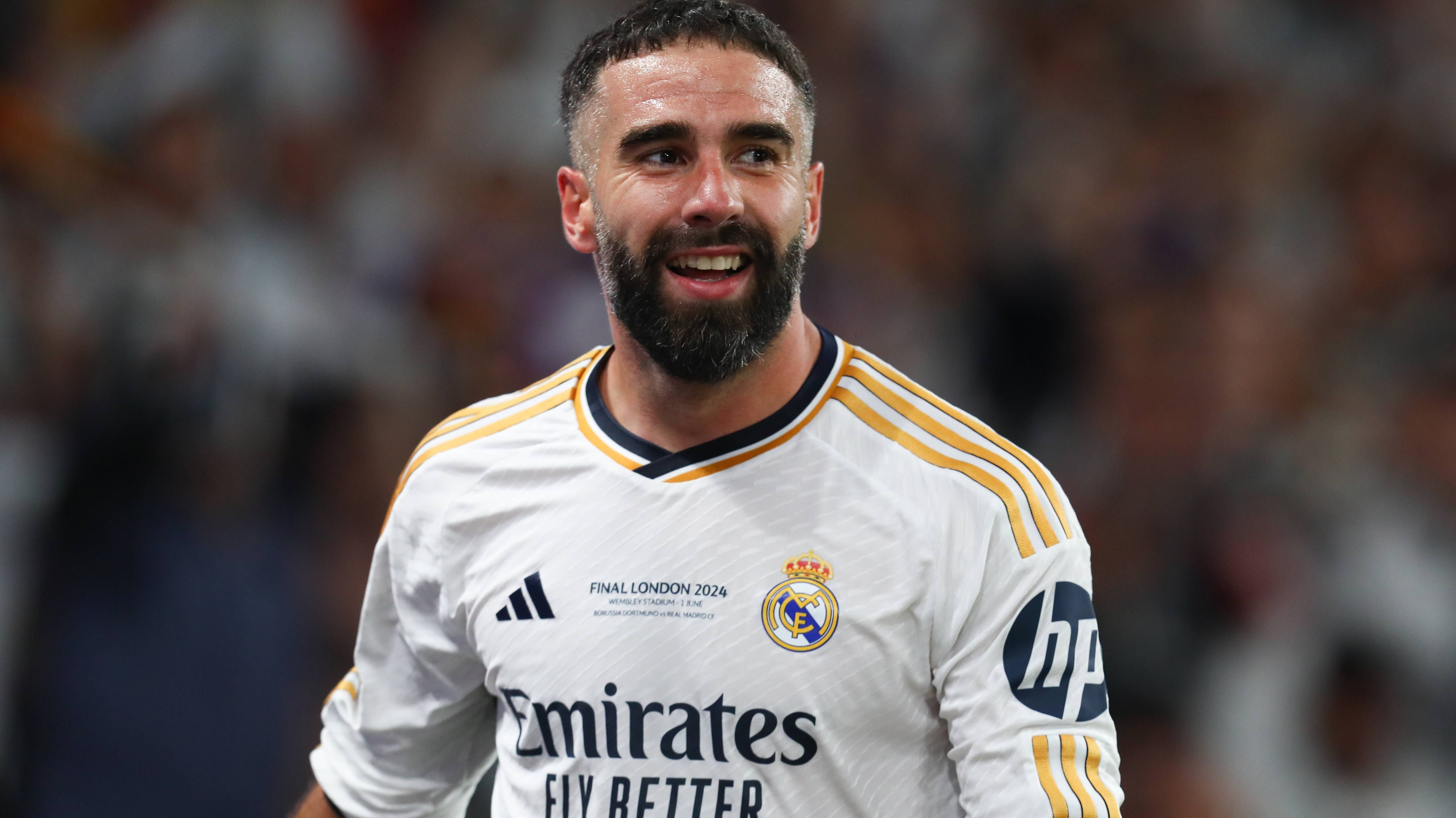 Dani Carvajal, durante la final de la Champions