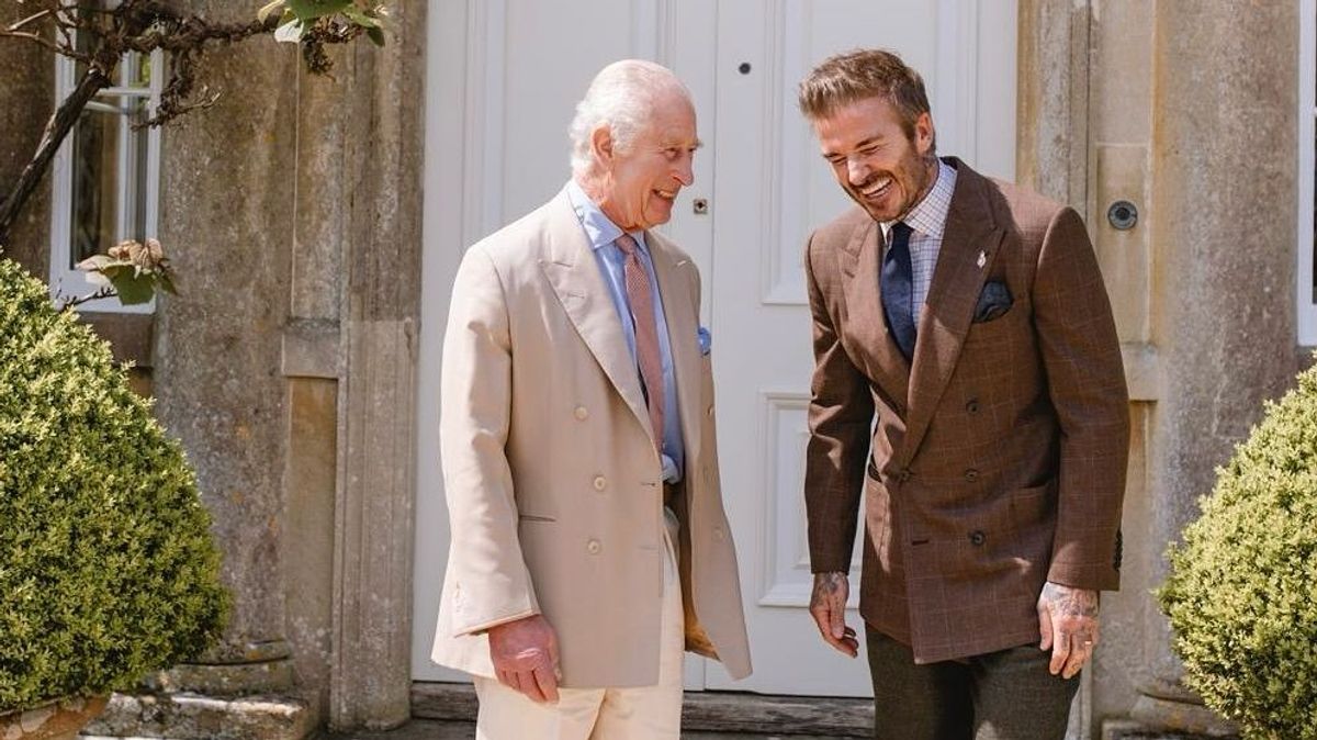 El rey Carlos III y David Beckham