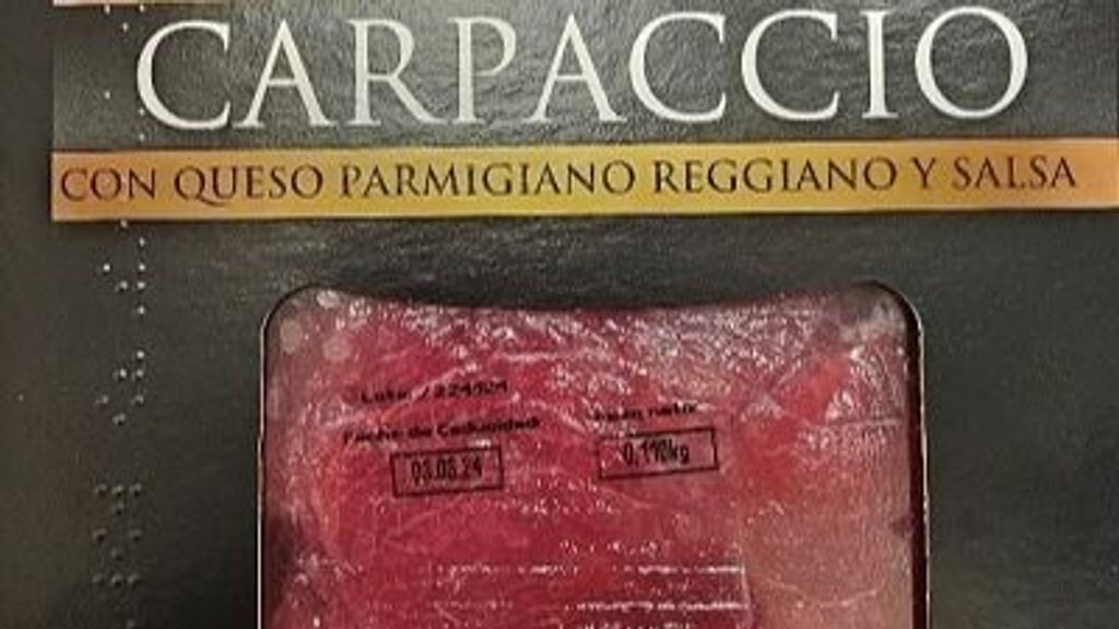 Alerta alimentaria: presencia de salmonella en un carpaccio procedente de España