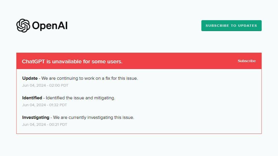 ChatGPT sufre una caída mundial: múltiples usuarios no pueden acceder al servicio