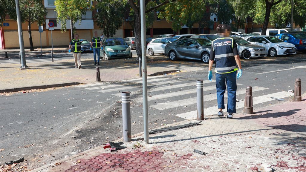 Efectivos de la Policía científica inspeccionan el lugar donde se ha producido la reyerta