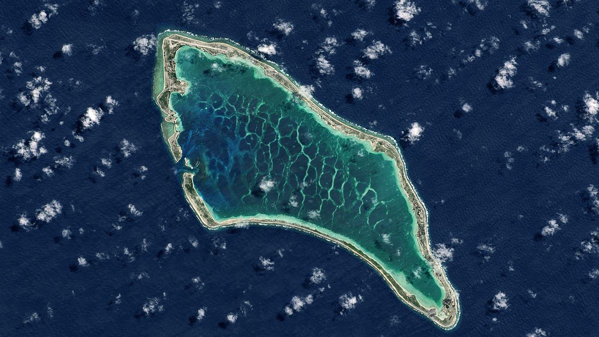 Uno de los atolones que conforma Kiribati