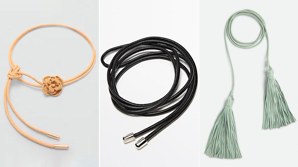 Cinturones de Mango, Massimo Dutti y Bottega Veneta
