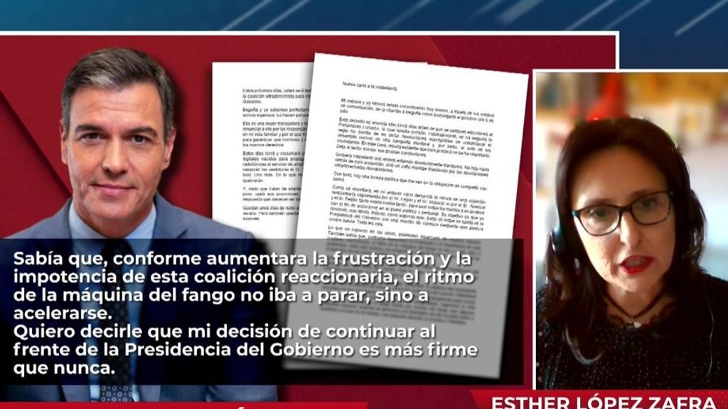 La segunda carta de Pedro Sánchez a la ciudadanía, analizada por una psicóloga: ''La primera era más personal, ahora se nota el enfado''