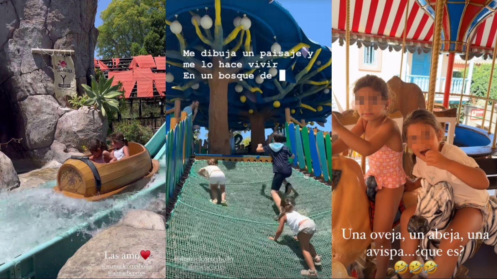 Raquel Bollo disfruta con sus nietas de un mágico plan en un parque temático de Sevilla