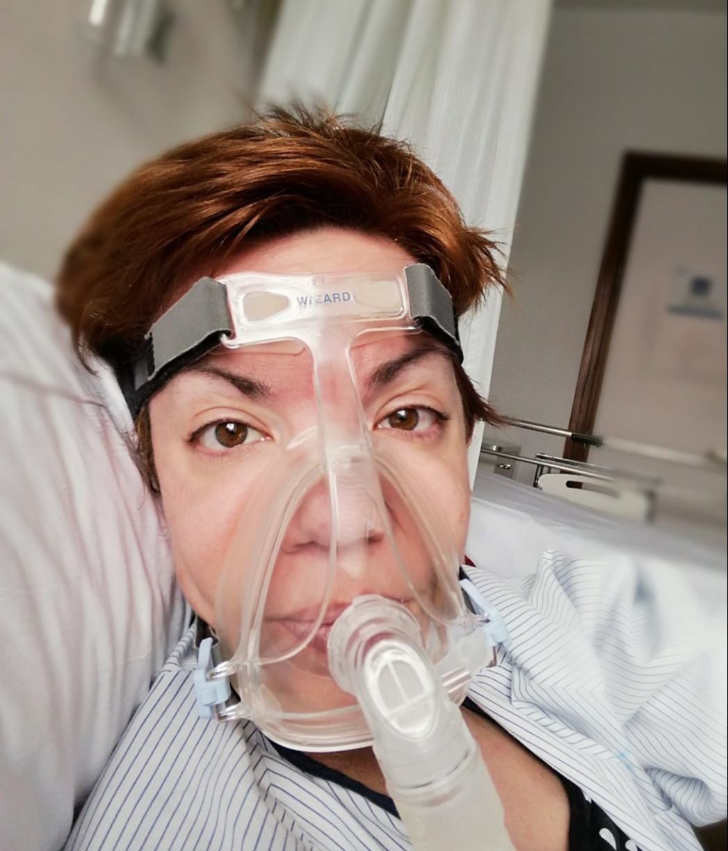 Yolanda en uno de sus ingresos