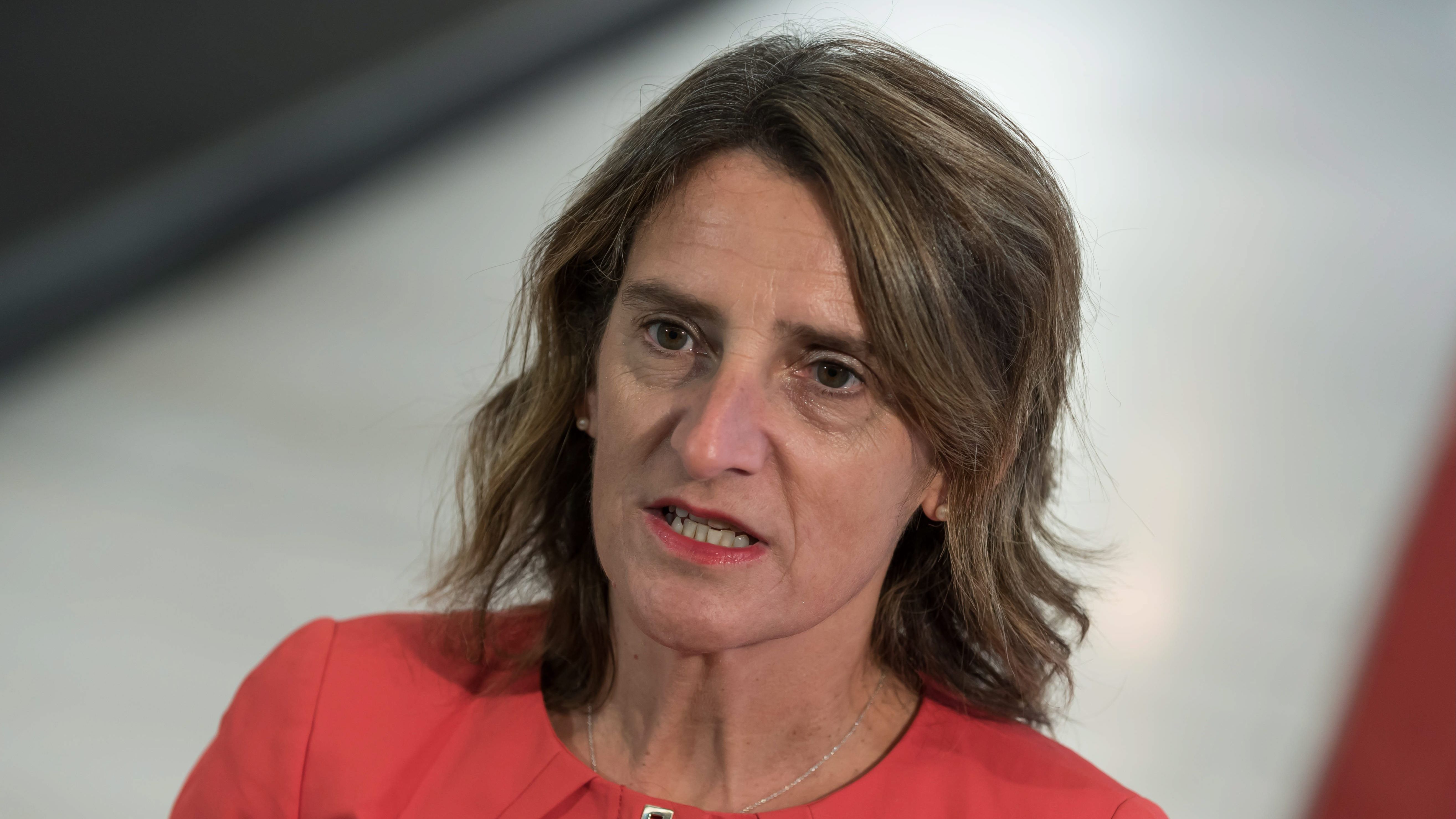 Teresa Ribera en un acto de campaña