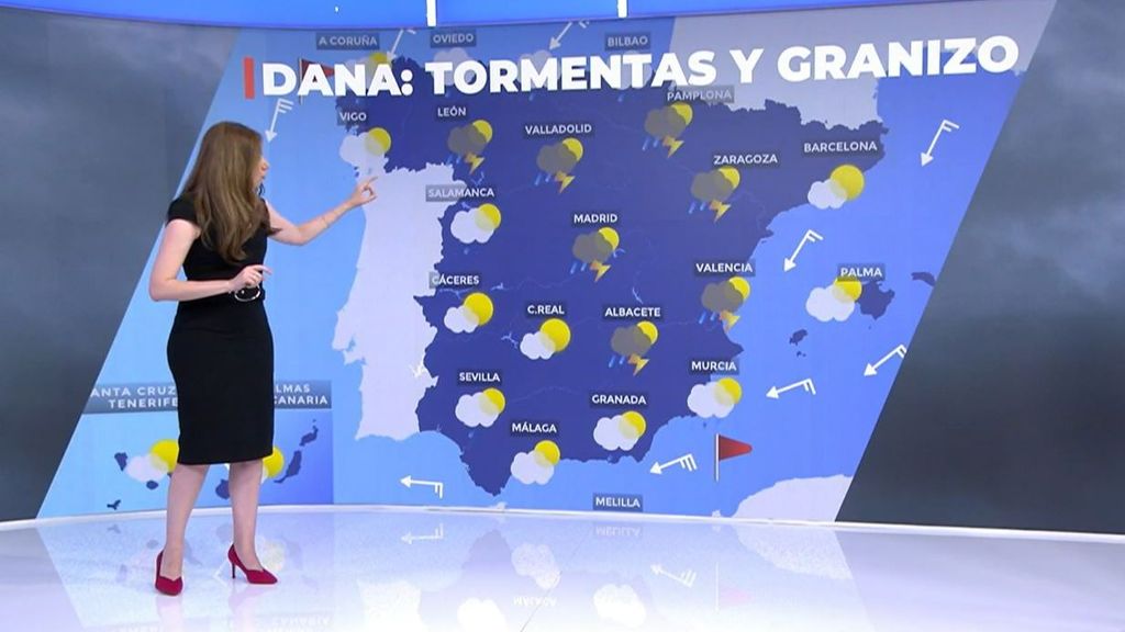 Rosemary Alker y la DANA de este fin de semana: tormentas con granizo de unos cinco centímetros y riesgo de tornados puntuales