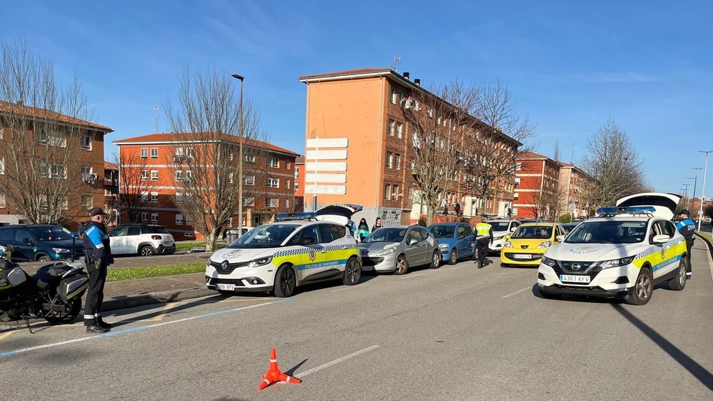 Un control de la Policía Local de Santander