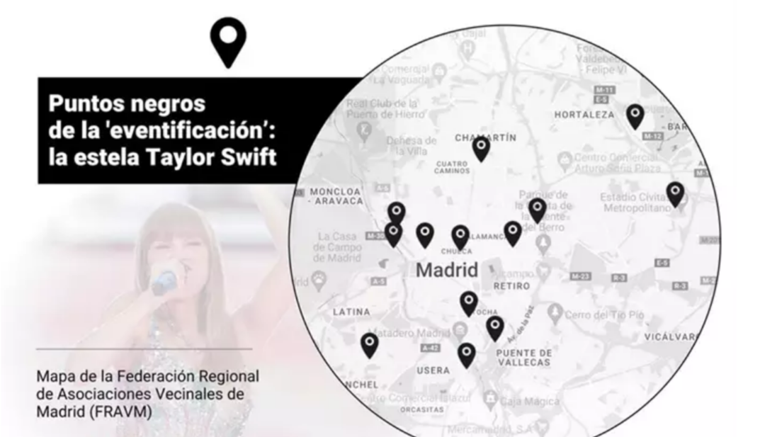Un mapa vecinal identifica puntos negros de la 'eventificación'