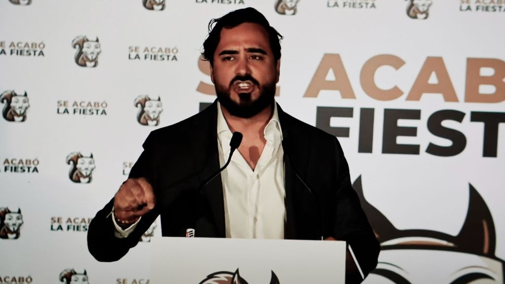 El comunicador político Luis 'Alvise' Pérez, de la formación Se Acabó la Fiesta