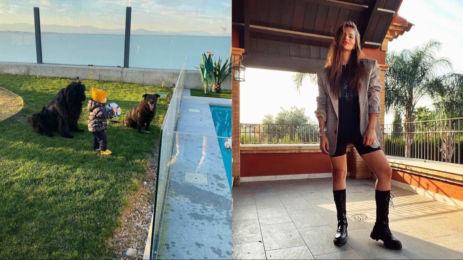 El jardín y el porche exterior de la casa de Isco Alarcón y Sara Sálamo