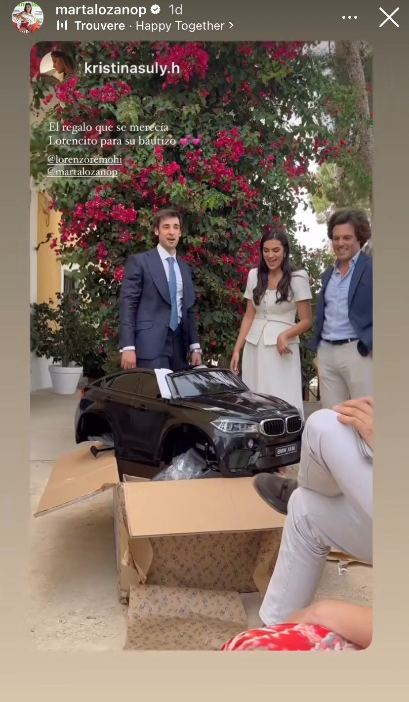 El regalo que el hijo de Marta Lozano y Lorenzo Remohi ha recibido en su bautizo
