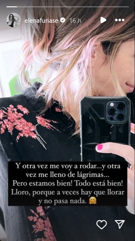 La imagen de Elena Furiase llorando tras separarse de sus dos hijos