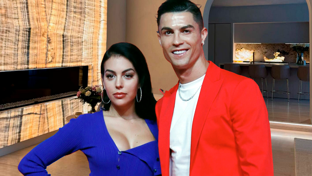 Así es el salón de Cristiano Ronaldo y Georgina de su casa de Madrid tras la reforma (Fotomontaje con imágenes de Europa Press e Instagram: @georginagio)