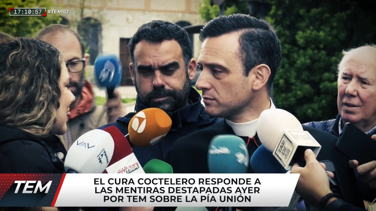 El cura coctelero responde a 'Todo es mentira' ante los medios de comunicación