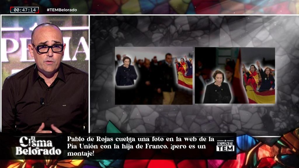 La foto de la Pía Unión con la hija de Franco es otro montaje de Pablo de Rojas: lo explicamos