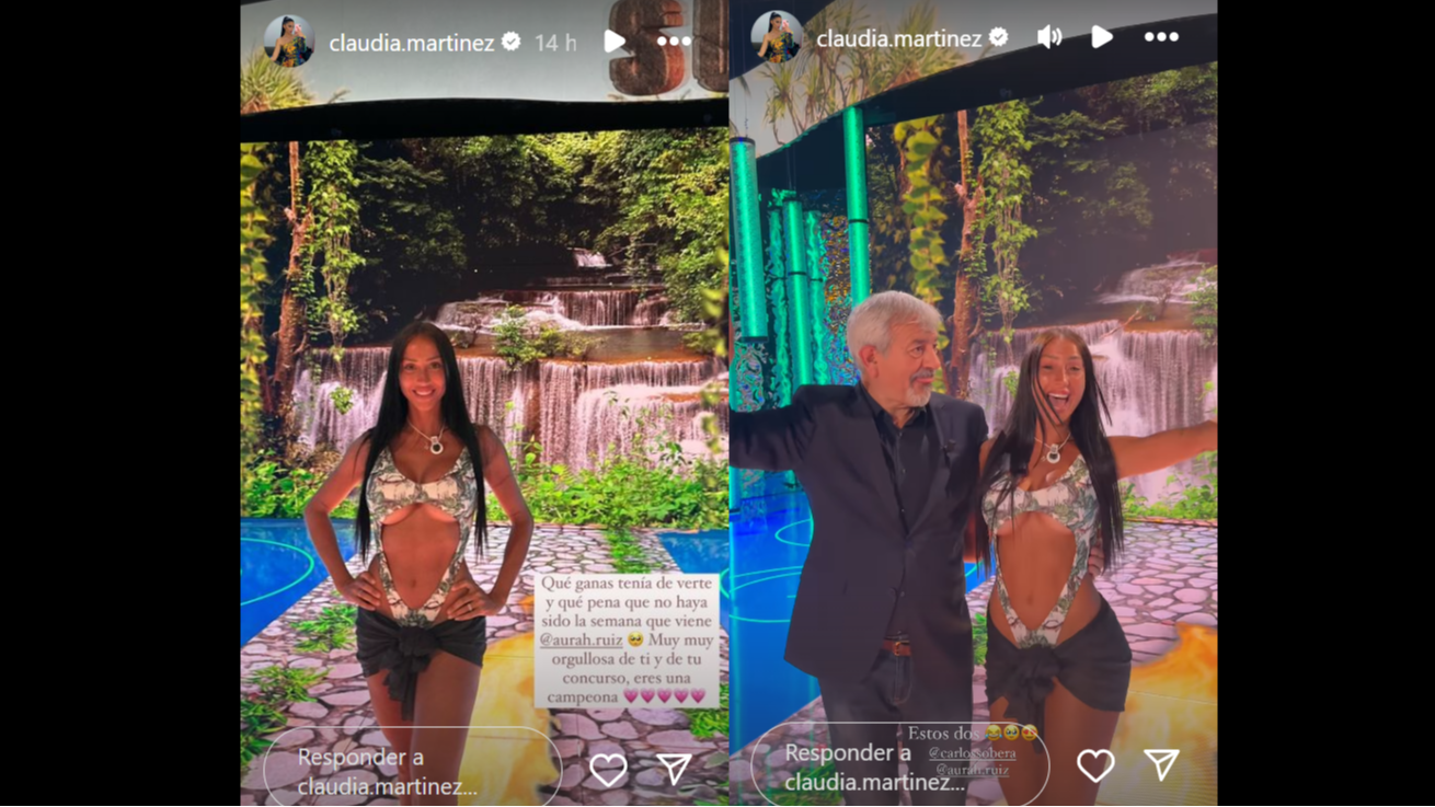 Claudia Martínez recibe a Aurah Ruiz en el plató