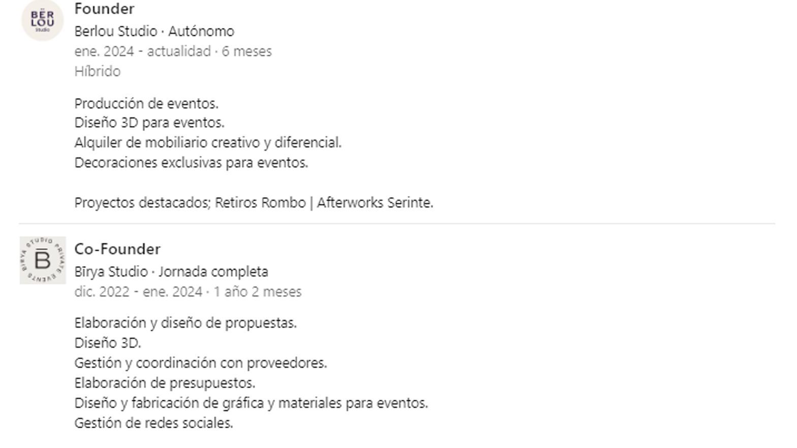 lorena bermudez abrió su propia empresa el pasado mes de enero