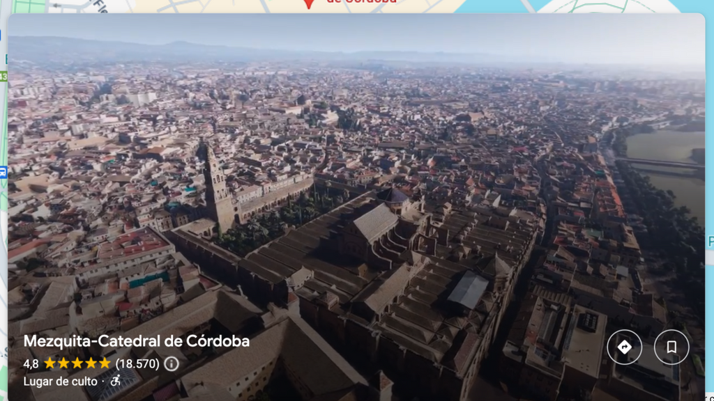 La Mezquita de Córdoba en la vista inmersiva de Google Maps