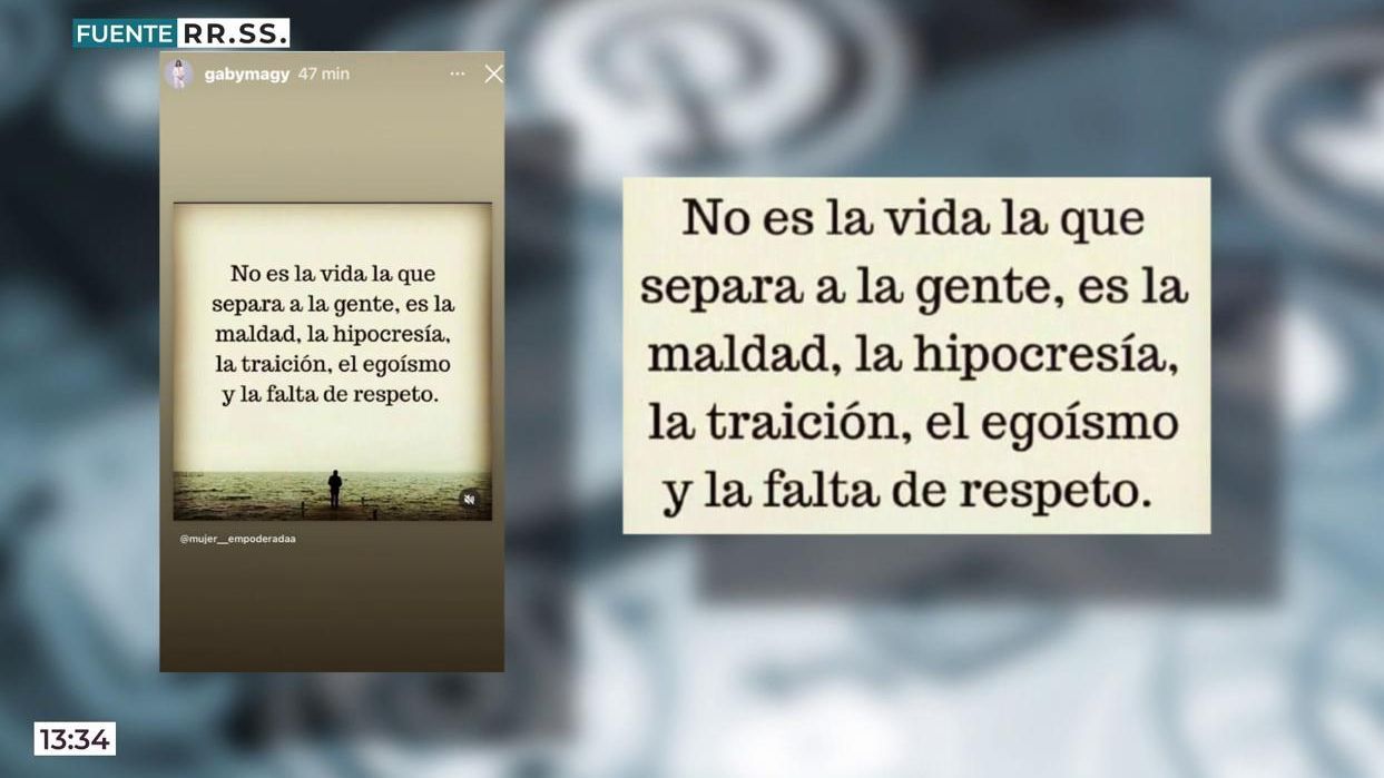 La publicación en redes sociales de Gabriela Guillén